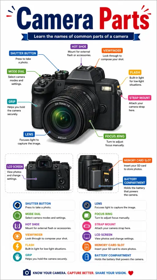 Camera Parts Infographic