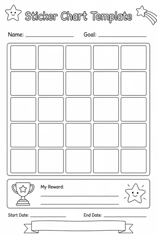 Sticker Chart Template