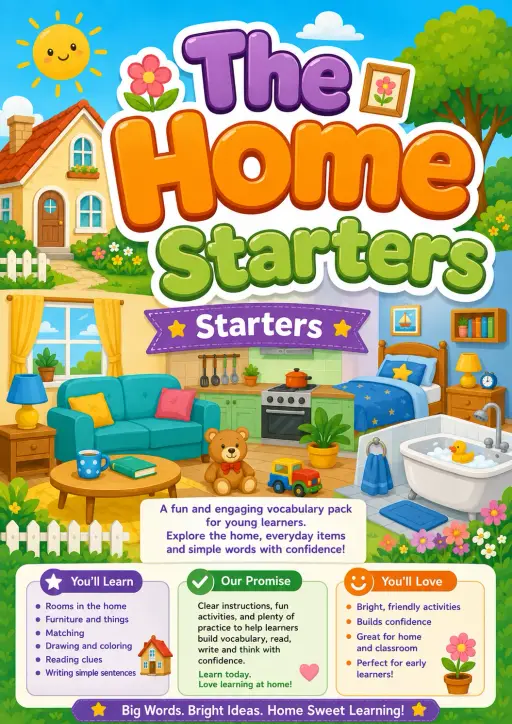 The Home Starters Vocabulary Worksheet Pack