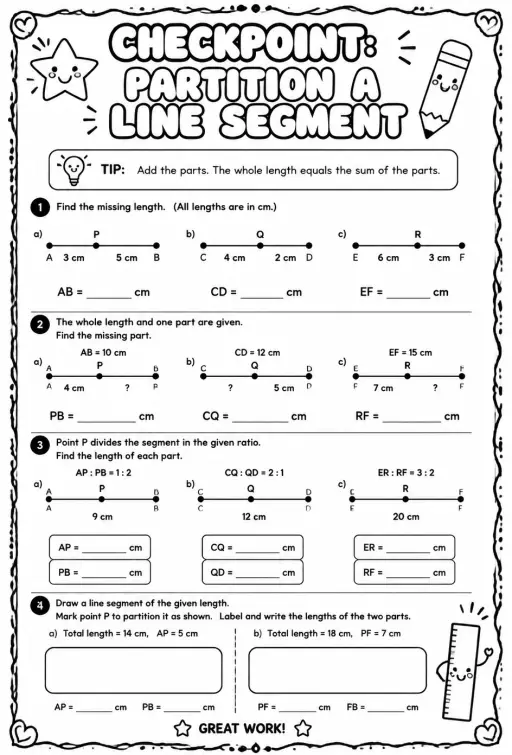 Checkpoint: Partition a line segment