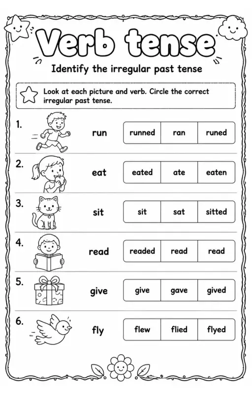 Identify the irregular past tense