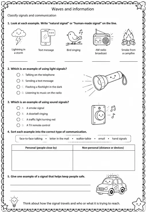 Classify signals and communication