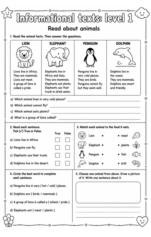 Read about animals