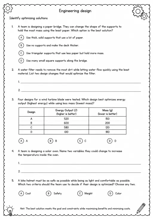 Identify optimizing solutions