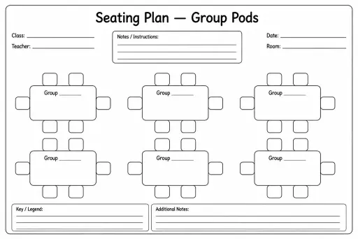 Seating Plan — Group Pods