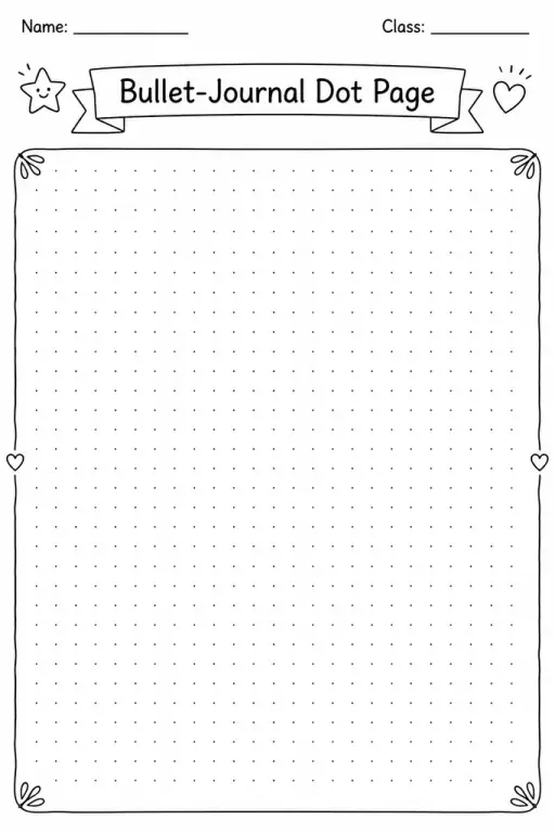 Bullet-Journal Dot Page