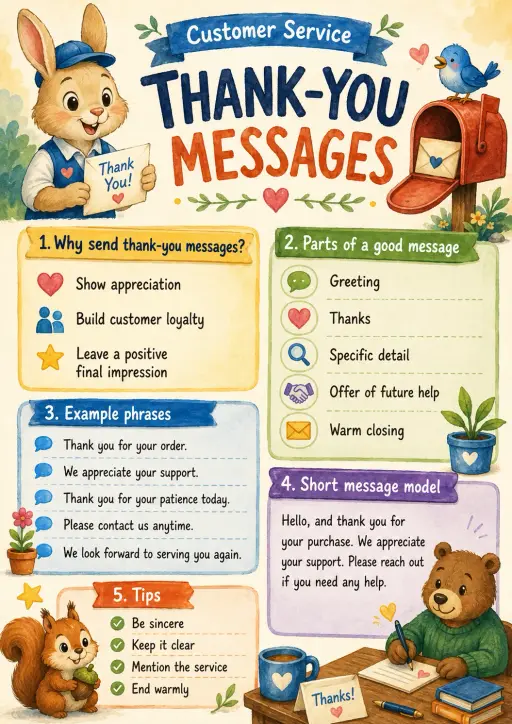 1. Why Send Thank-you Messages Customer Service Infographic