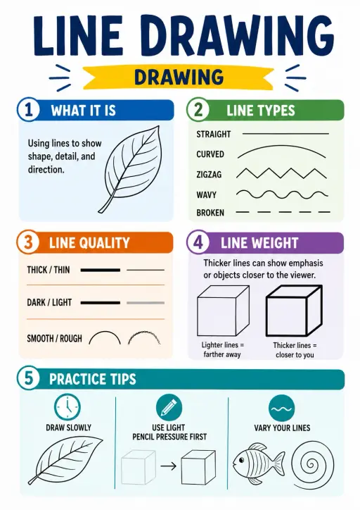 Line drawing Infographic
