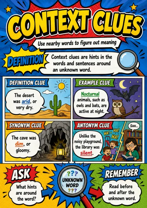 Context Clues Reading Infographic