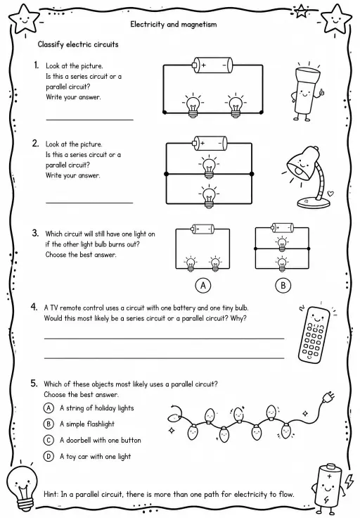 Classify electric circuits