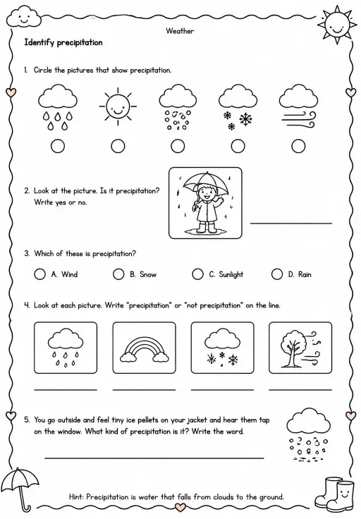 Identify precipitation