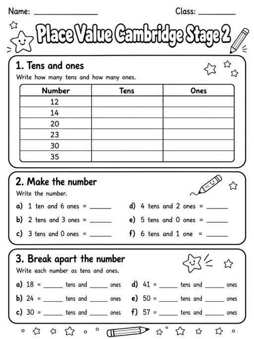 Place Value Cambridge Stage 2