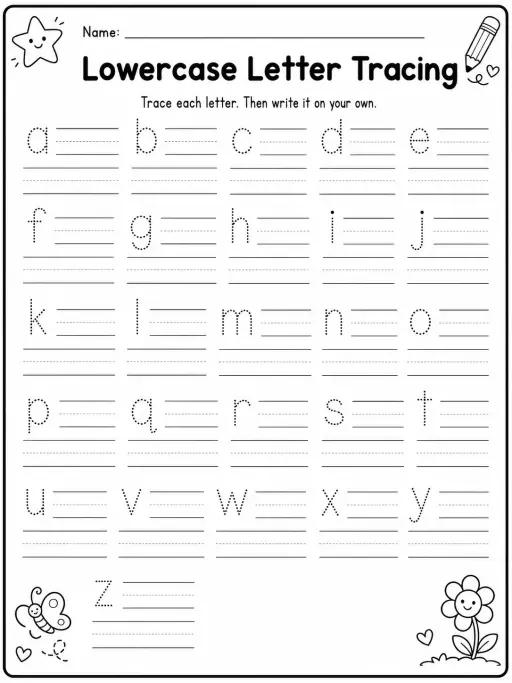 Lowercase Letter Tracing