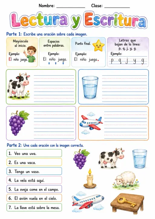Spanish Letter V Phonics Worksheets Pack