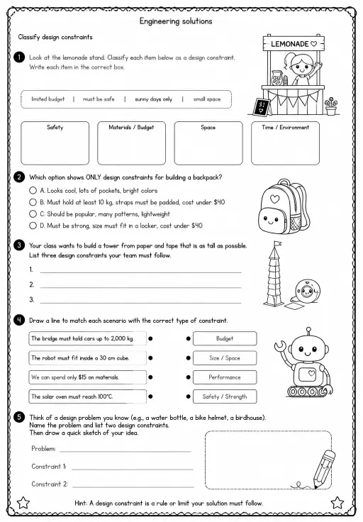 Classify design constraints