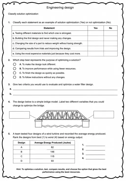 Classify solution optimization