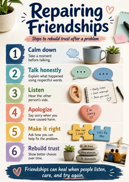 Repairing Friendships Infographic