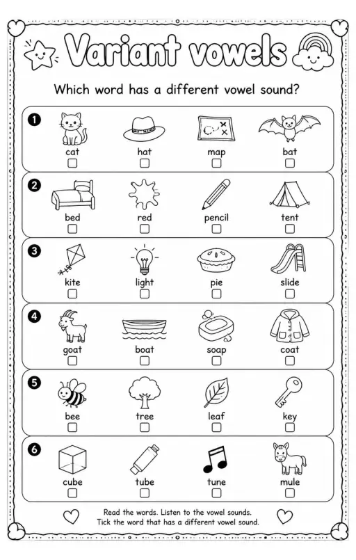 Which word has a different vowel sound?