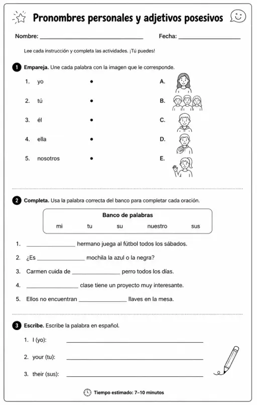 Reconocer palabras, frases o oraciones en español relacionadas con el lenguaje formal e informal.