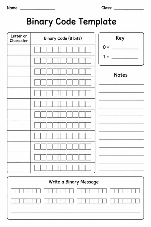 Binary Code Template