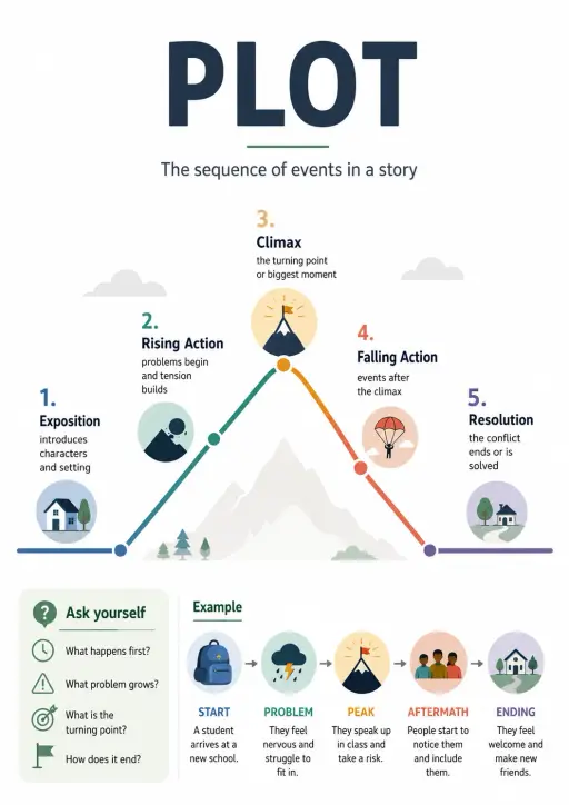 Plot Literary Elements Infographic