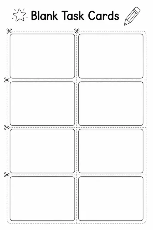 Blank Task Cards