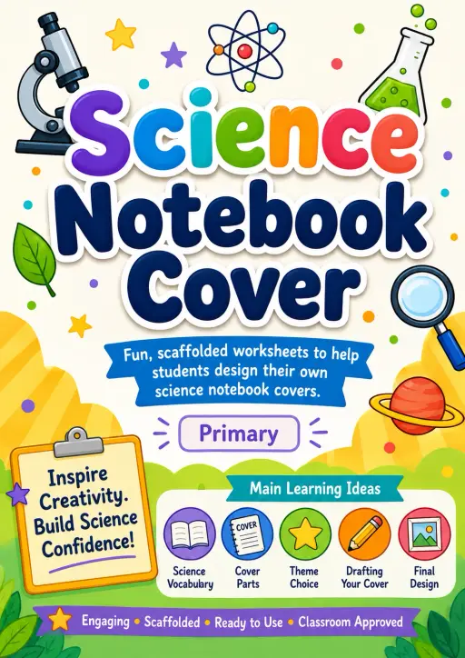 Science Notebook Cover Worksheet Pack
