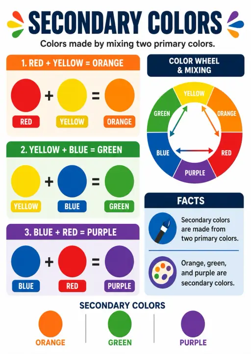 Secondary colors Color Theory Infographic