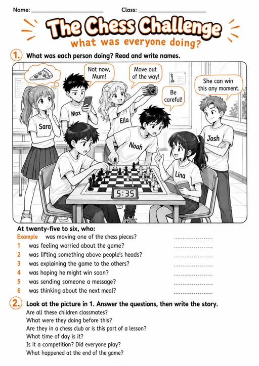 Cambridge Flyers - The Chess Challenge | Free Worksheet