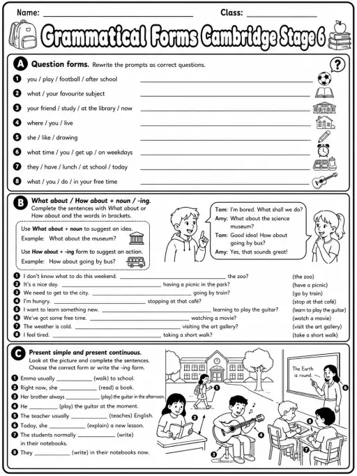 Grammatical Forms Cambridge Stage 6