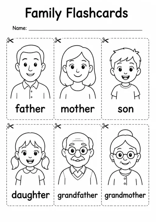 Family Flashcards — Grade 1
