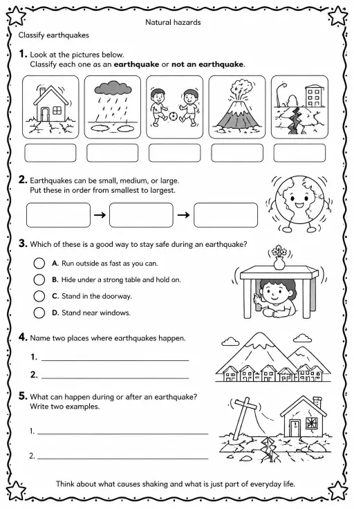 Classify earthquakes