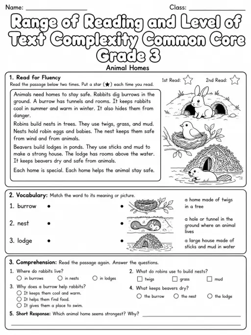 Range of Reading and Level of Text Complexity Common Core Grade 3