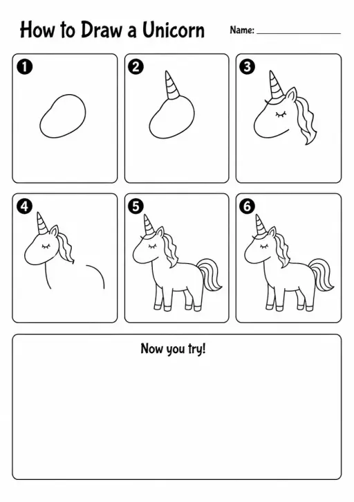 How to Draw a Unicorn — Grade 1