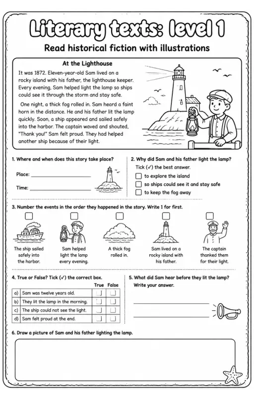 Read historical fiction with illustrations