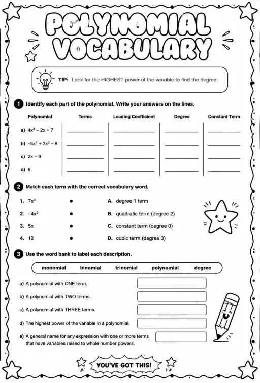 Polynomial vocabulary