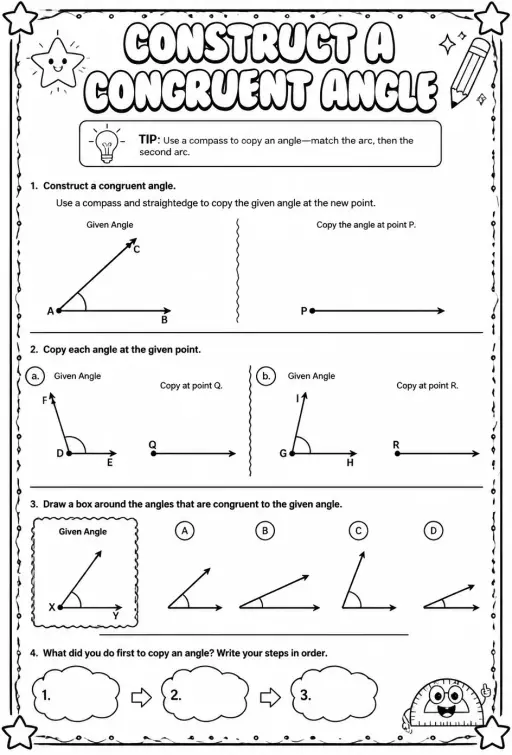 Construct a congruent angle