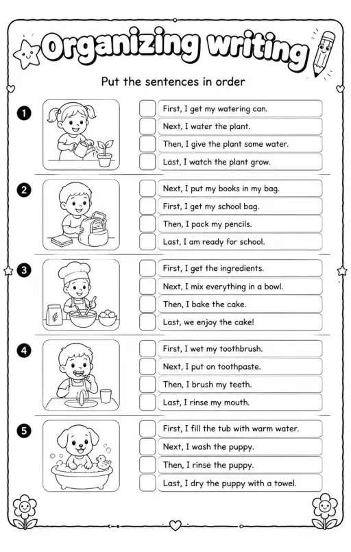 Put the sentences in order