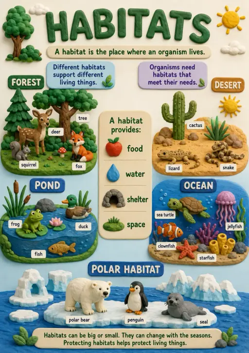 Habitats Ecosystems Infographic