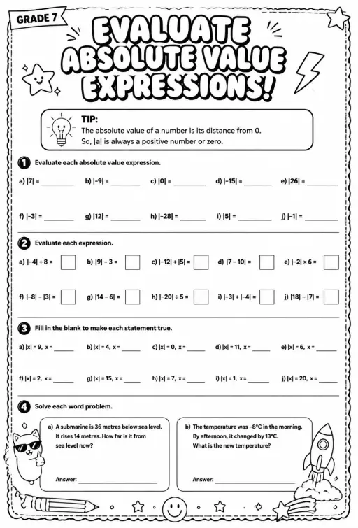 Evaluate absolute value expressions