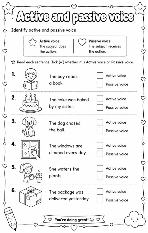 Identify active and passive voice