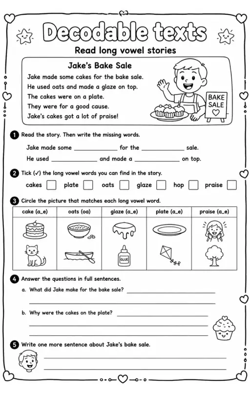 Read long vowel stories
