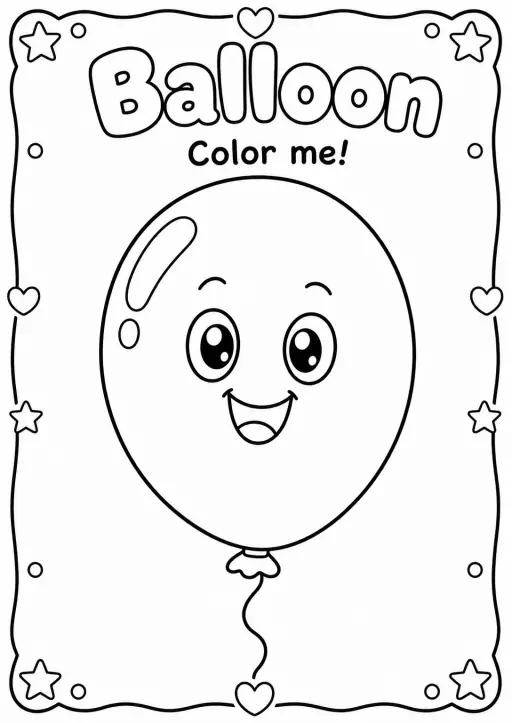 Balloon Coloring Pages