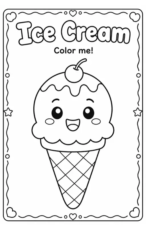 Ice Cream Coloring Pages