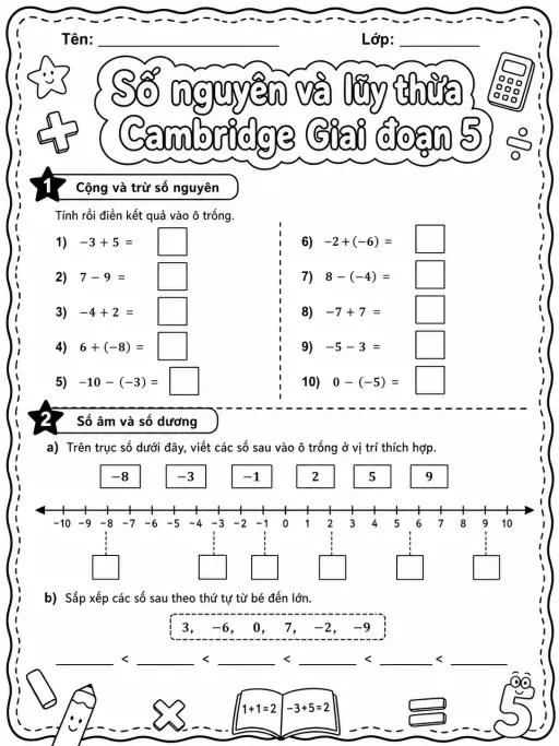 Giá trị vị trí Cambridge Giai đoạn 5 - Gói bài tập 09