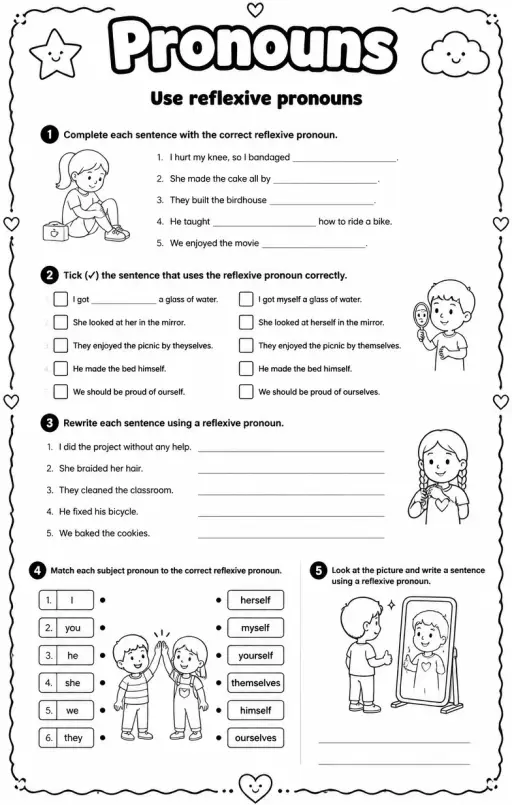 Use reflexive pronouns