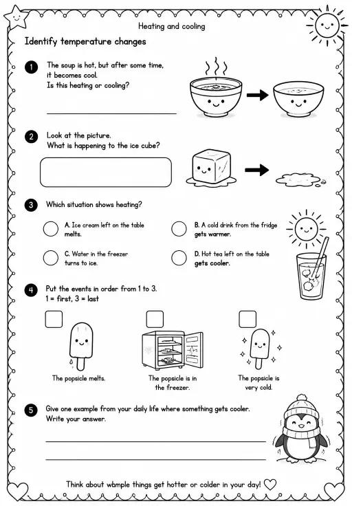 Identify temperature changes