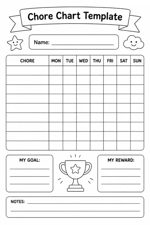 Chore Chart Template