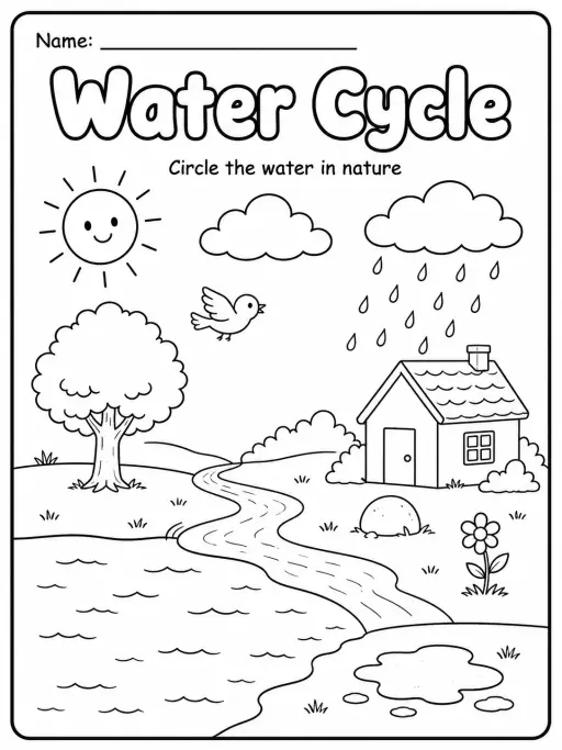 Grade 2 Water Cycle and Grammar Practice Worksheet Pack
