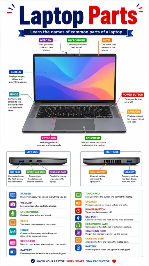 Laptop Parts Infographic